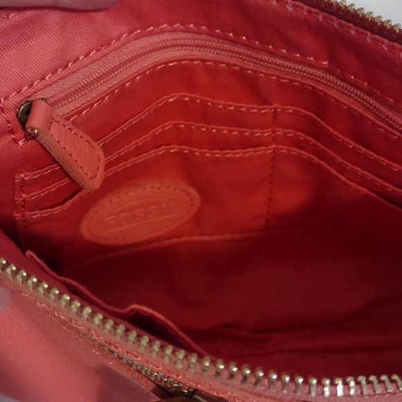 Fossil Erin Crossbody purse Salmon pink - Picture 5 of 10